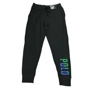 Polo Ralph Lauren Mens Logo Drawstring Sleep Jogger Pajama Pants Black L